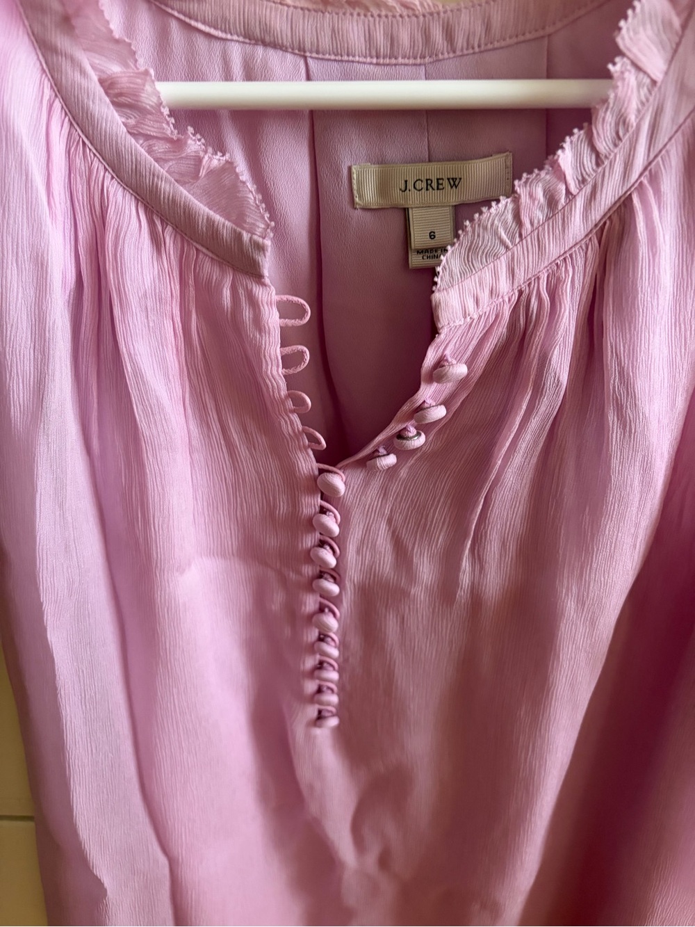 J Crew 100% silk sleeveless lavender blouse size 6 - Picture 2 of 3